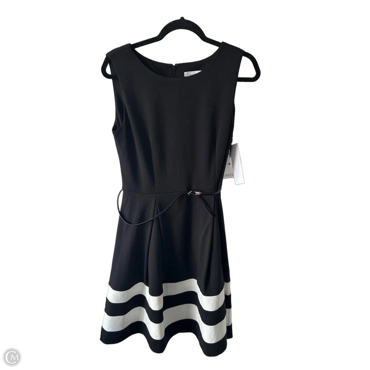 Dress Work By Calvin Klein In Black & White, Size: M