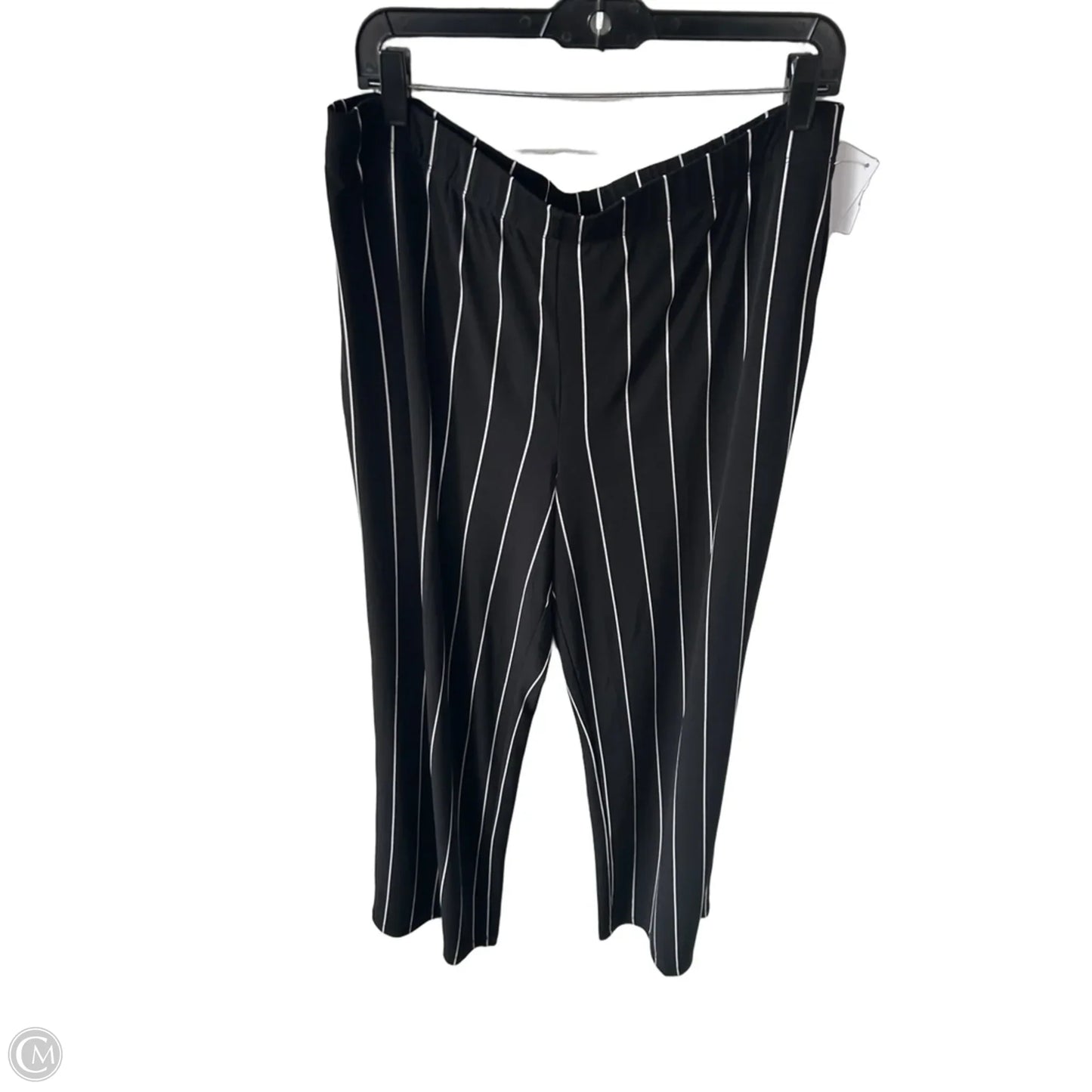 Pants Wide Leg By Susan Graver In Black & White, Size: 12