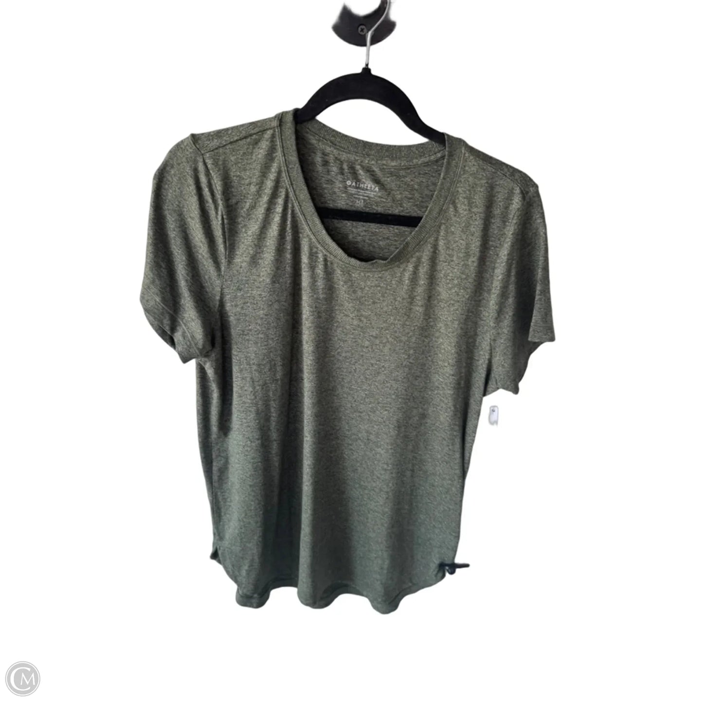 Athletic Top Short Sleeve By Athleta In Green, Size: L