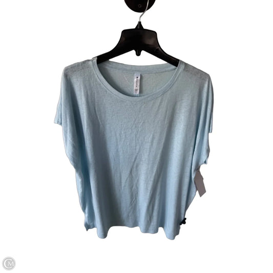 Athletic Top Short Sleeve By Athleta In Blue, Size: L