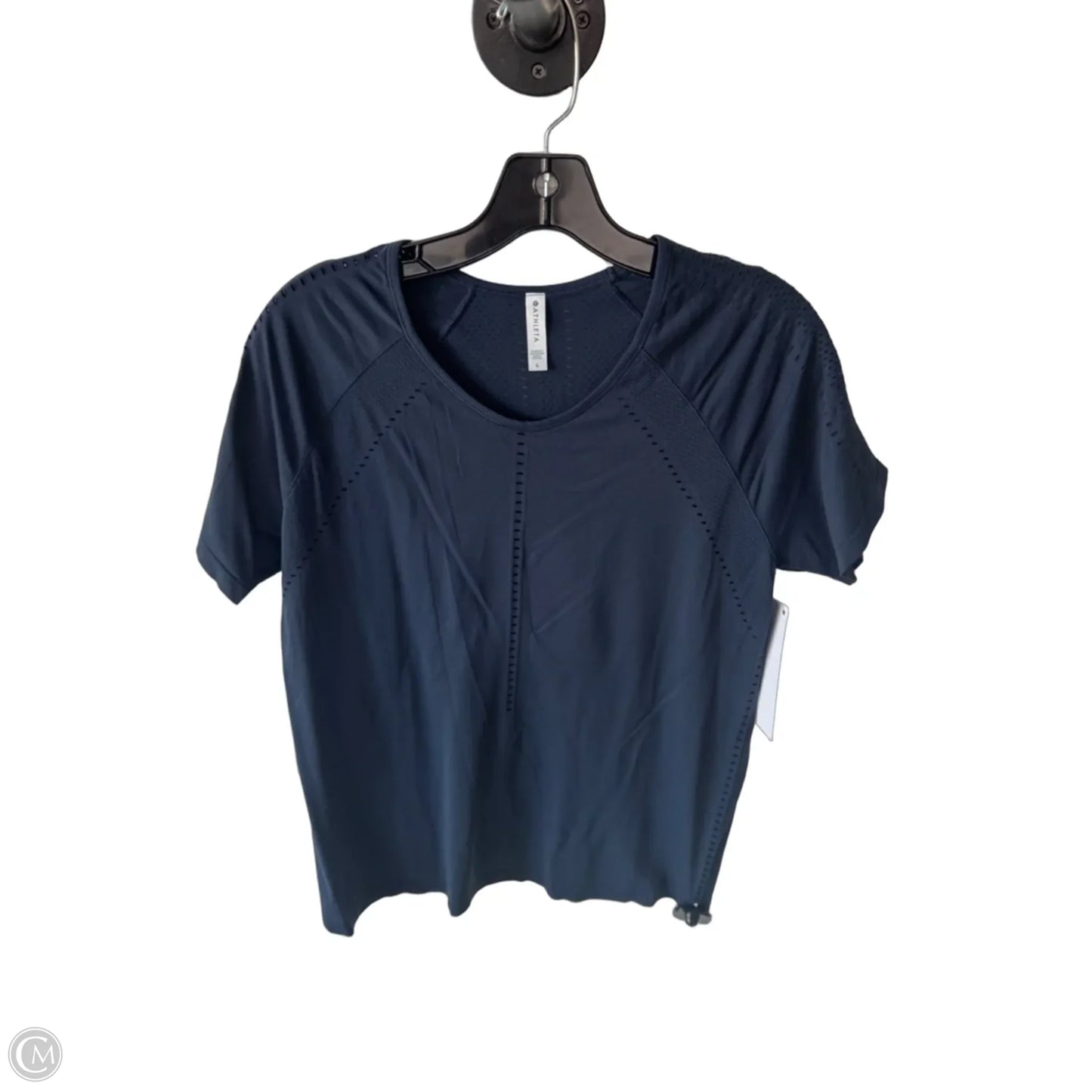 Athletic Top Short Sleeve By Athleta In Blue, Size: L