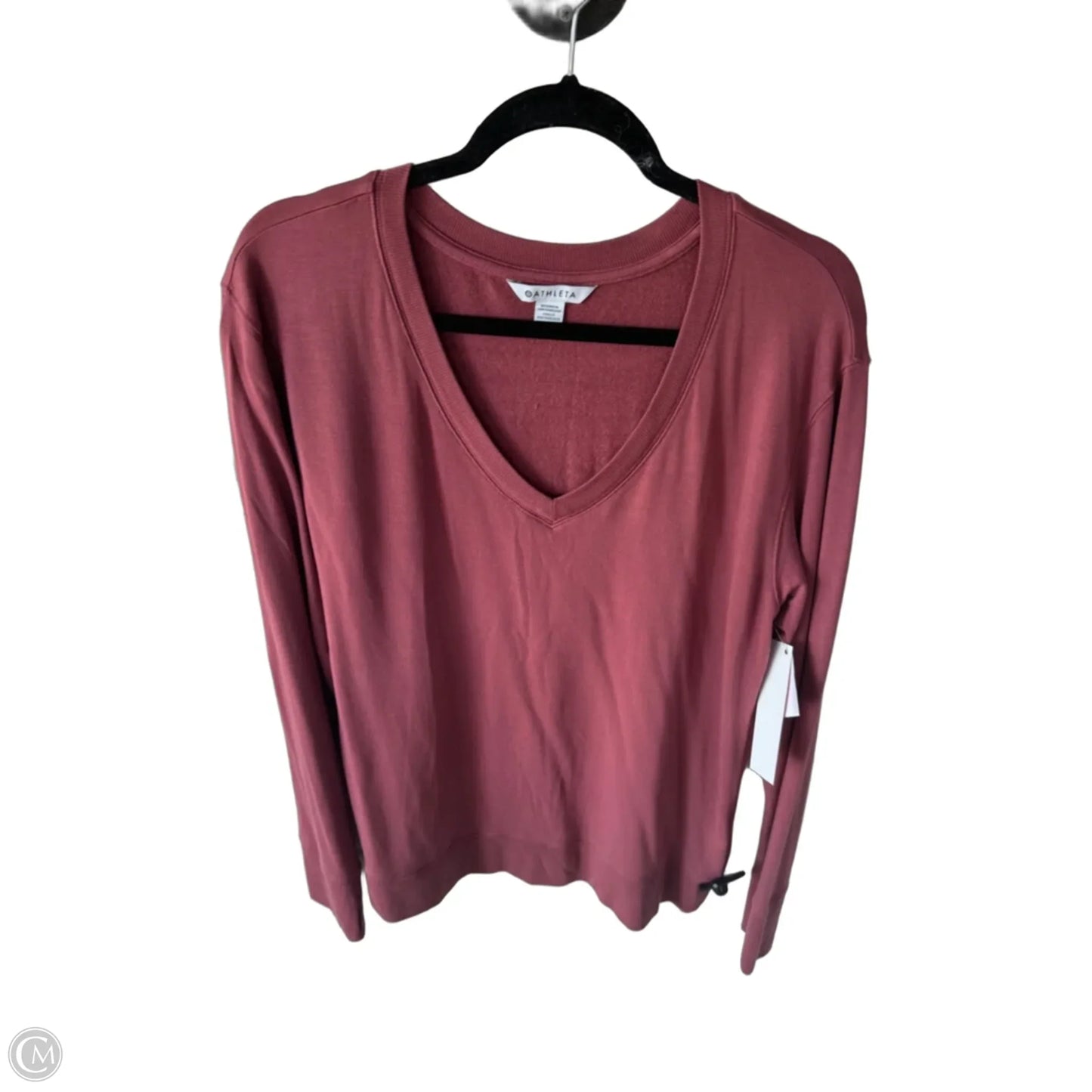 Athletic Top Long Sleeve Crewneck By Athleta In Pink, Size: L