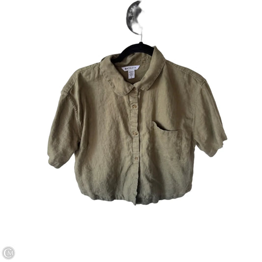 Top Short Sleeve By Athleta In Green, Size: L