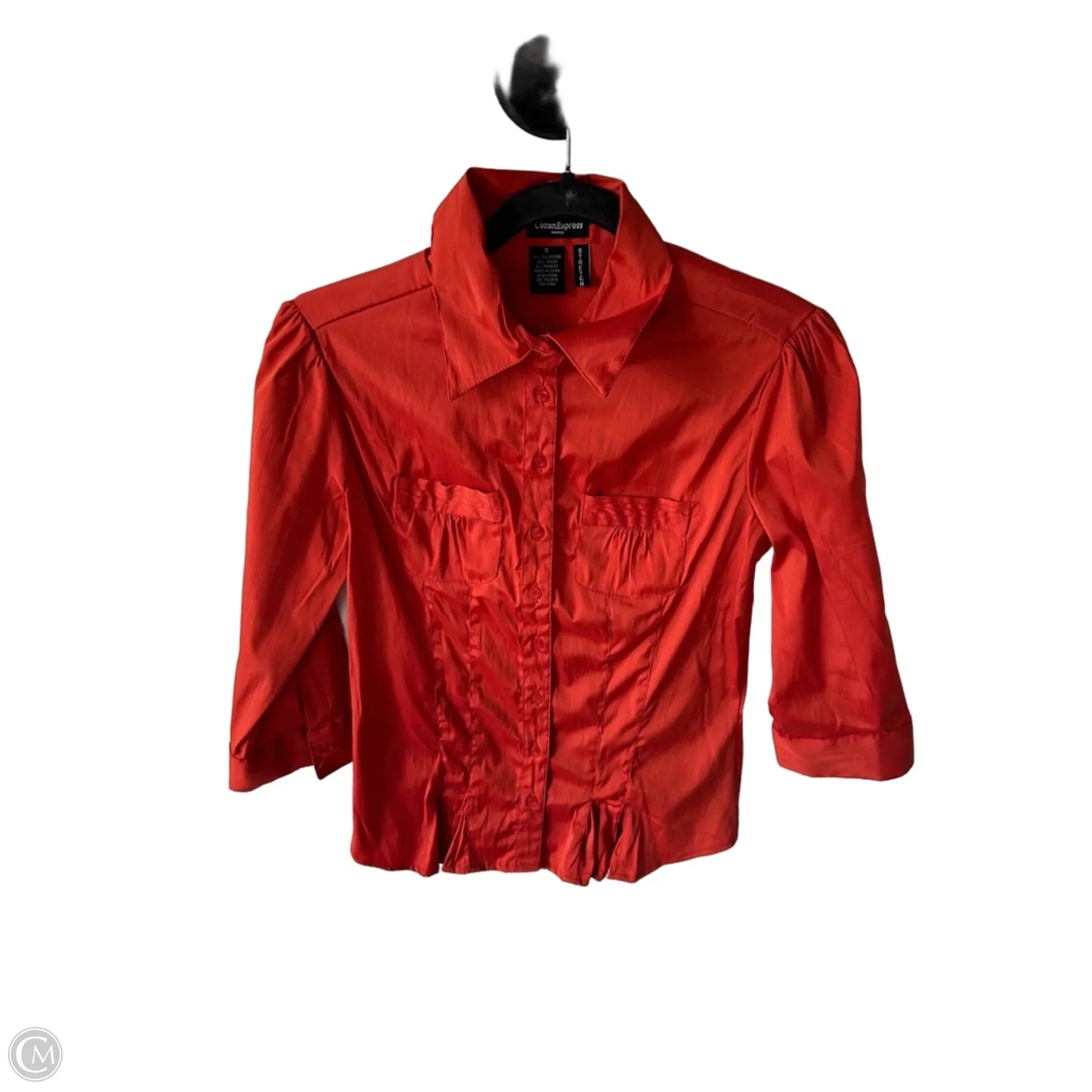 Top 3/4 Sleeve By Clothes Mentor In Orange, Size: S