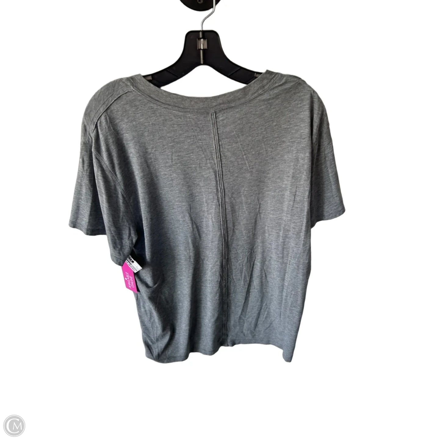 Athletic Top Short Sleeve By Lululemon In Grey, Size: S
