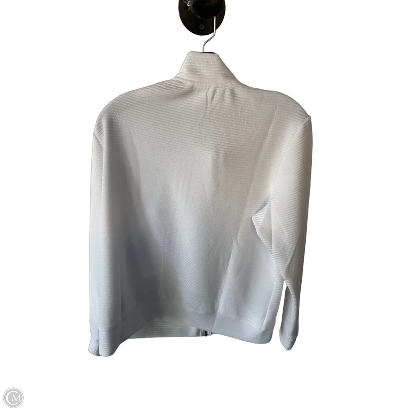 Athletic Jacket By Skechers In White, Size: L