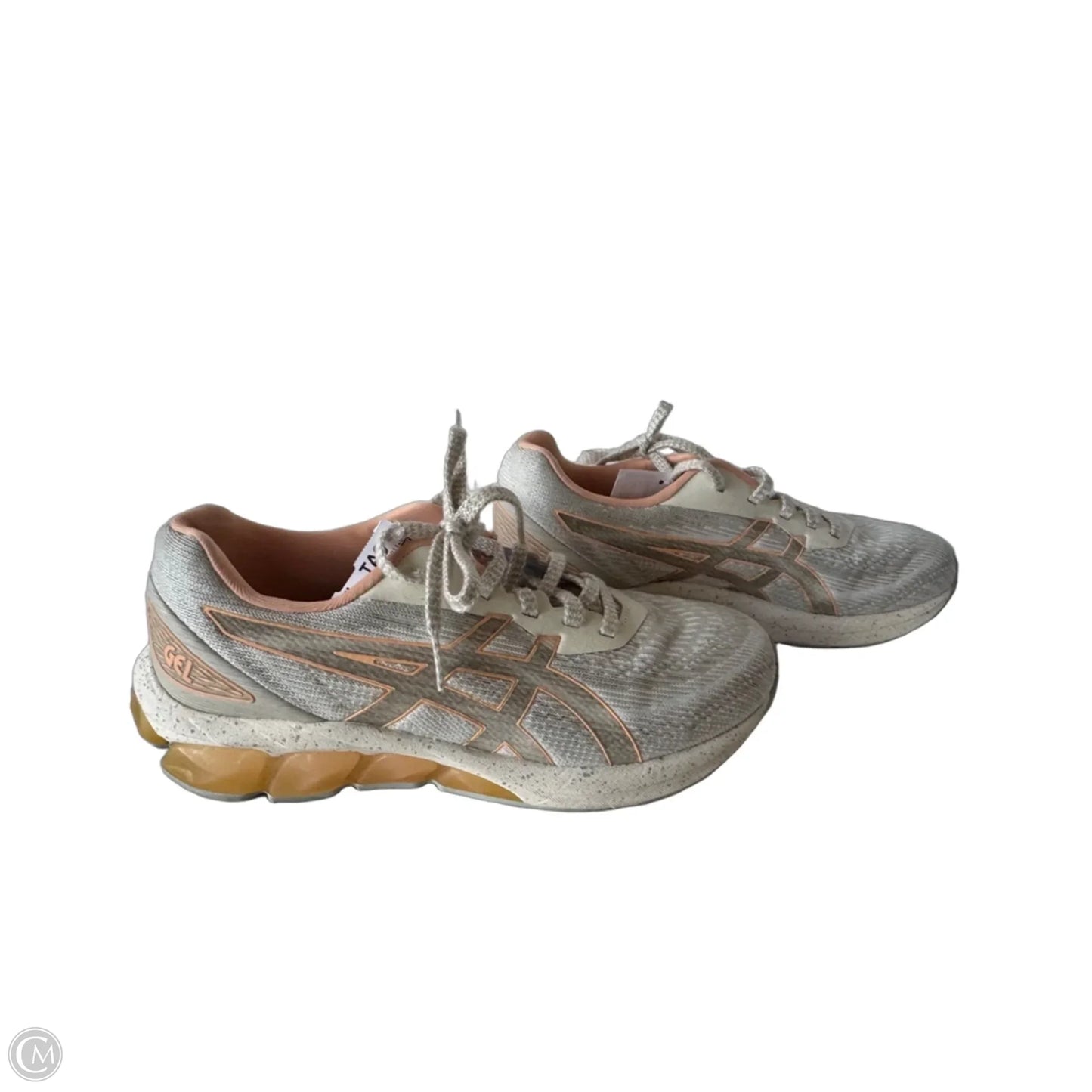 Shoes Athletic By Asics In Grey & Orange, Size: 9