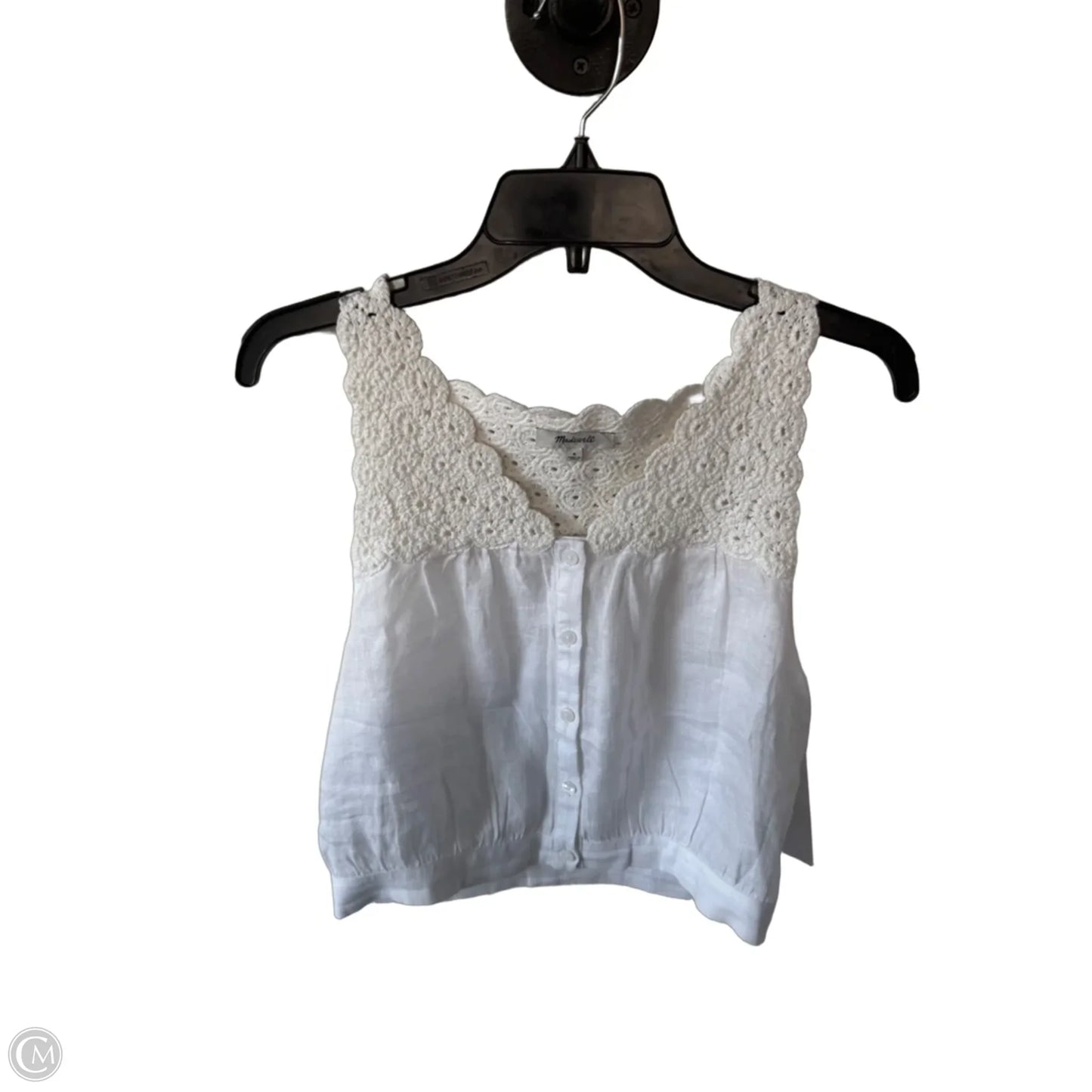 Top Sleeveless By Madewell In White, Size: S