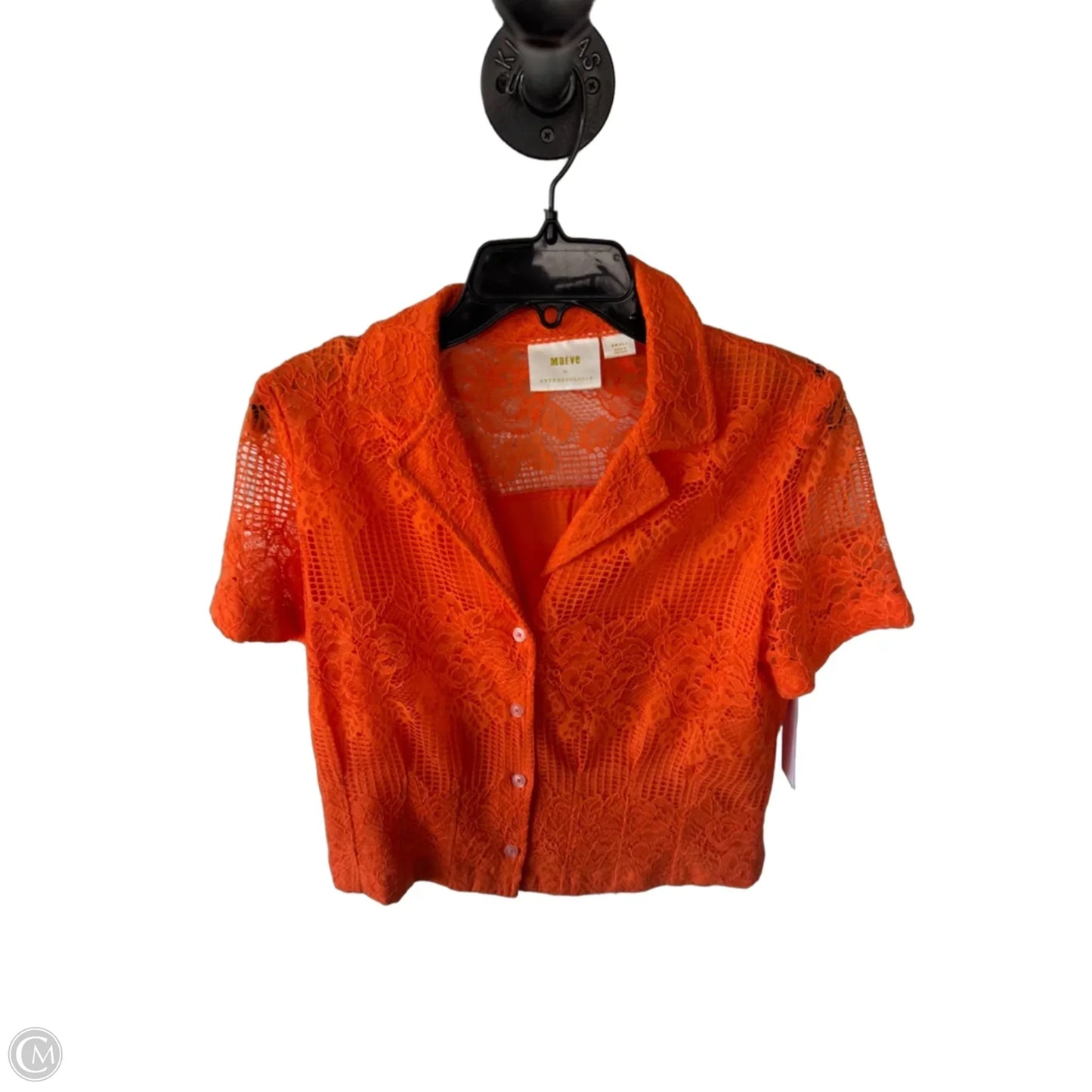 Top Short Sleeve By Maeve In Orange, Size: S