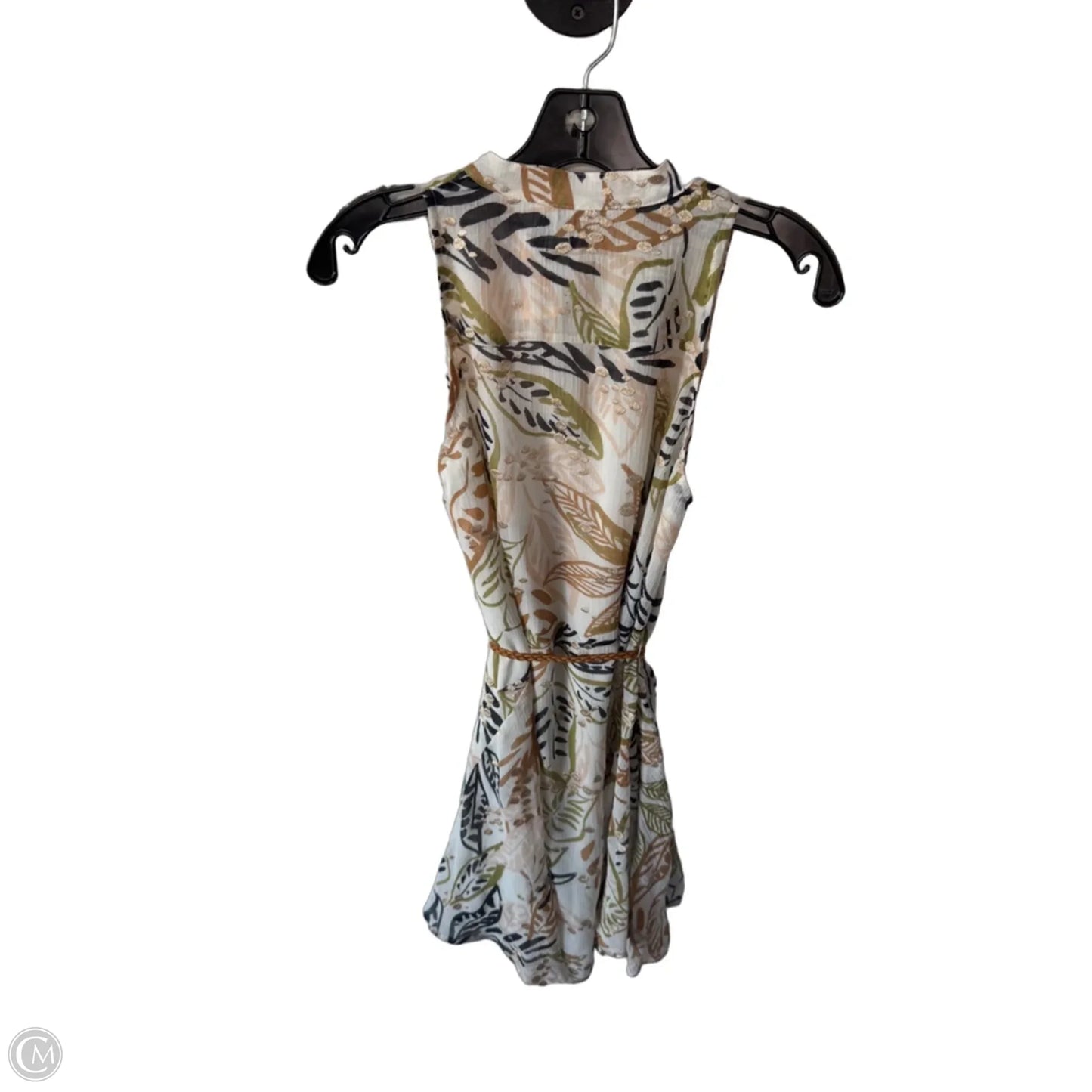 Dress Casual Short By En Saison In Cream & Green, Size: Xs