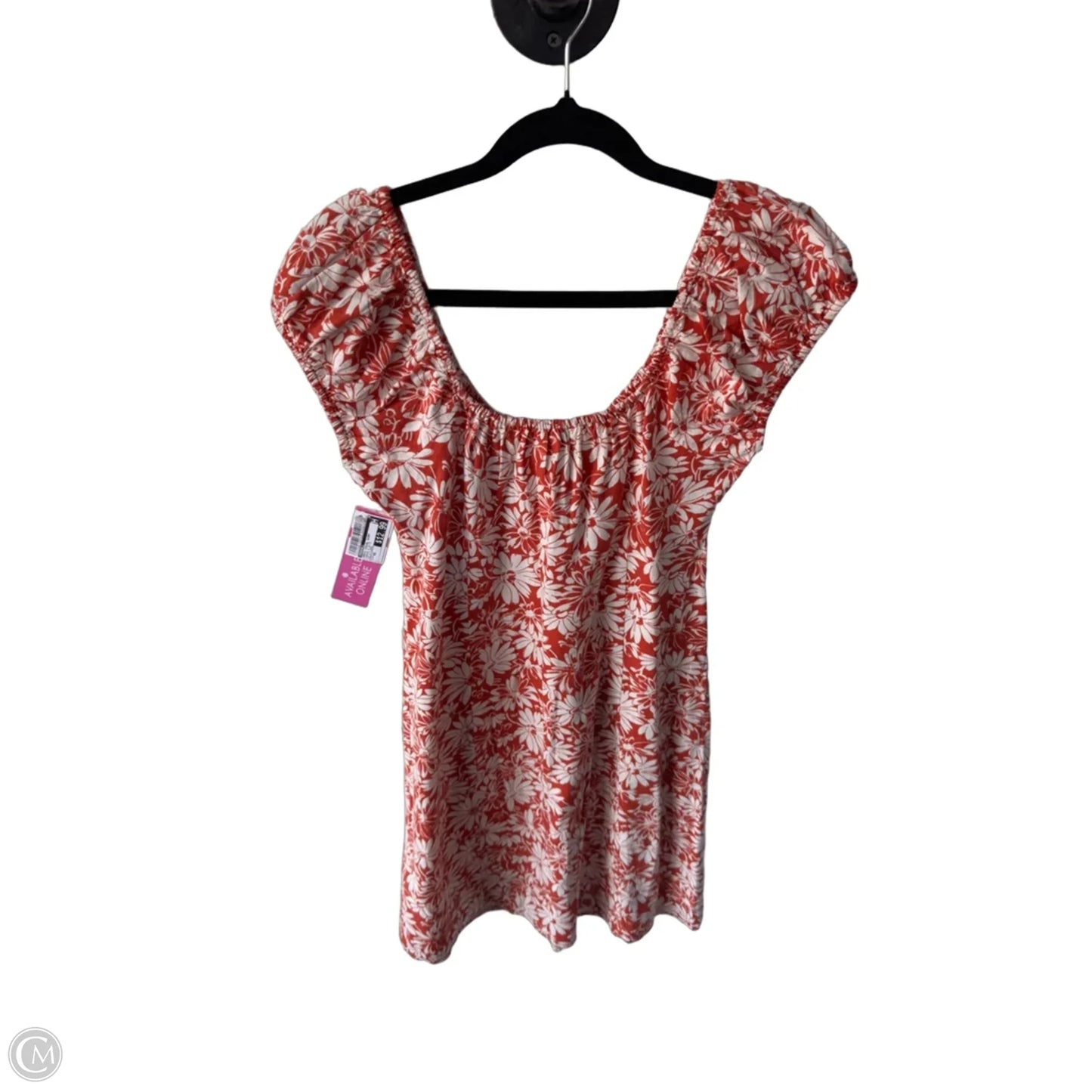 Dress Casual Short By Madewell In Orange & White, Size: Xs