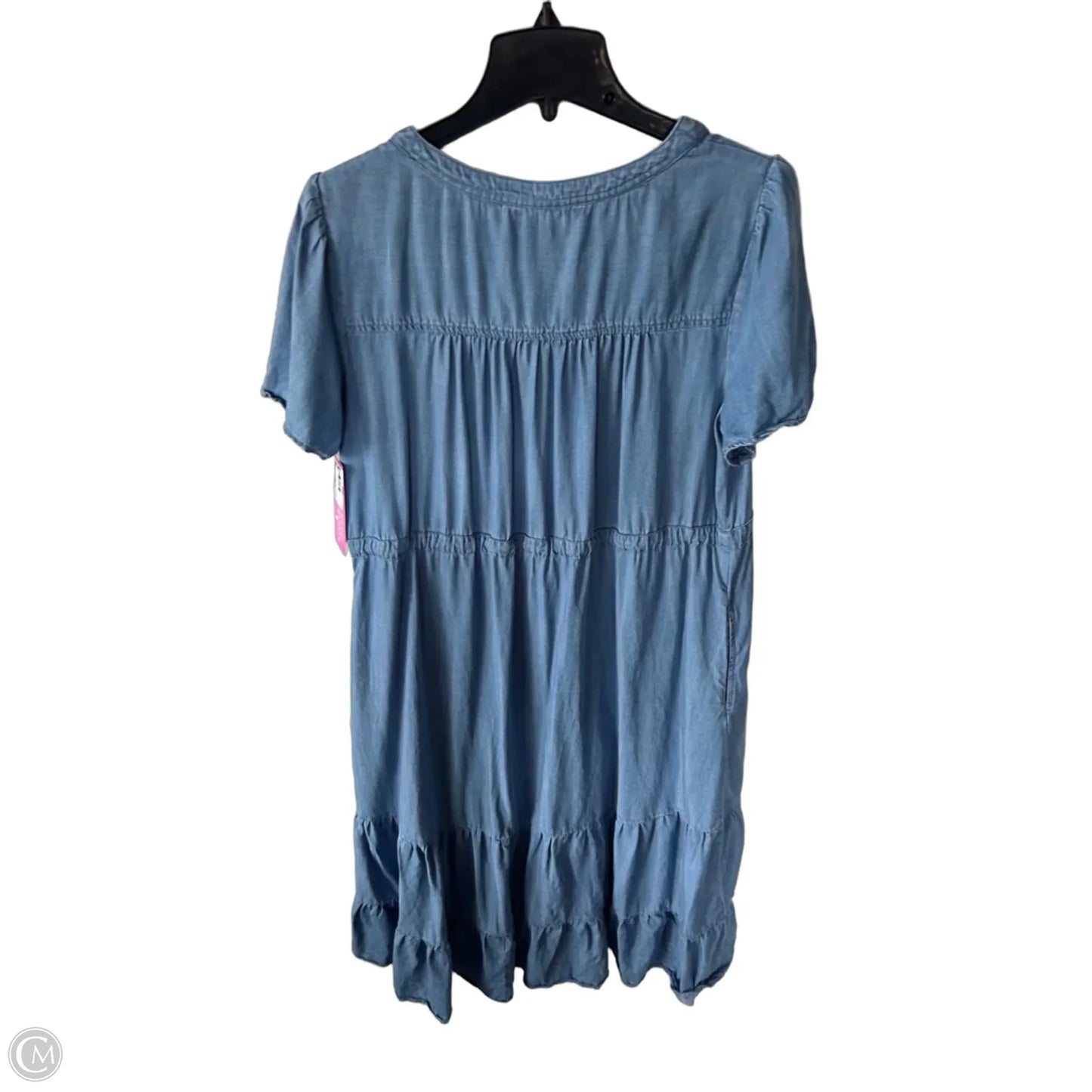 Dress Casual Midi By Nurture In Blue Denim, Size: L
