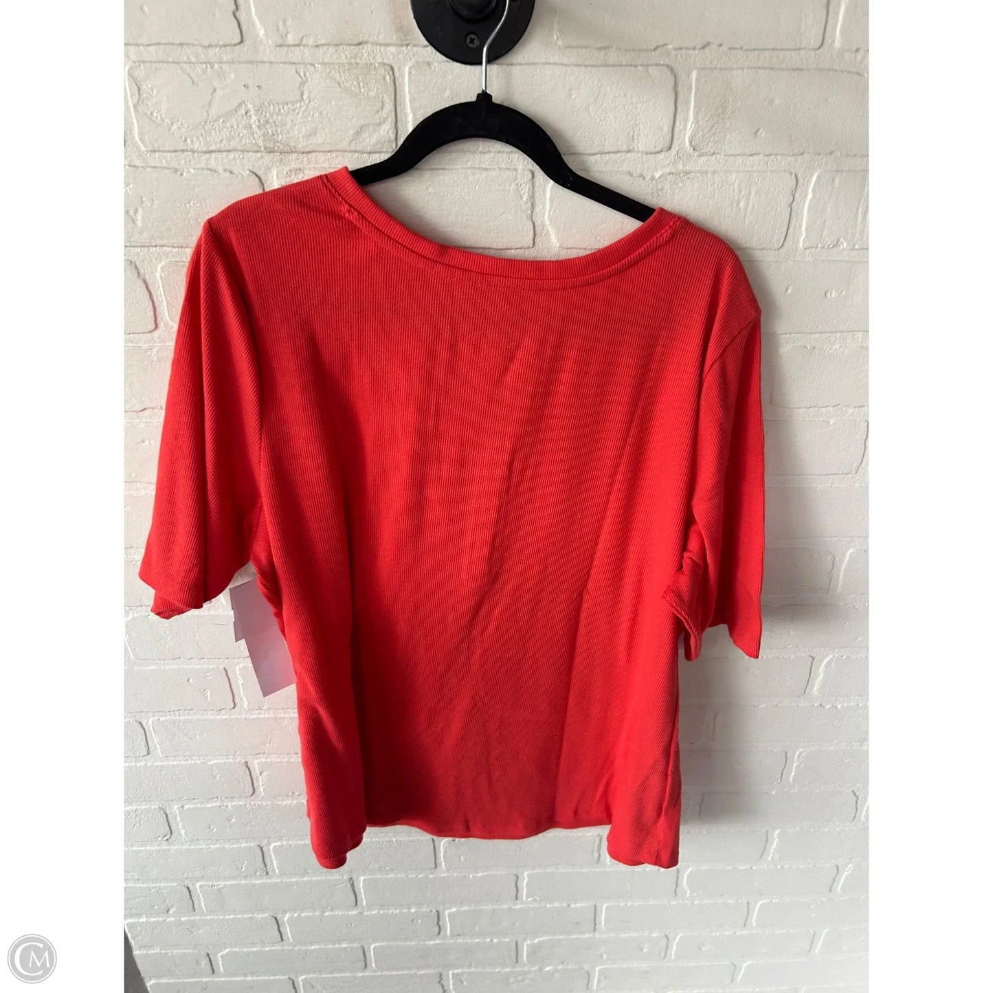 Top Short Sleeve By Sonoma In Orange, Size: 2x