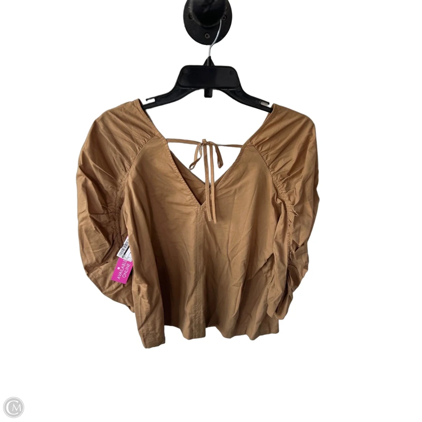Top Long Sleeve By Loft In Tan, Size: S