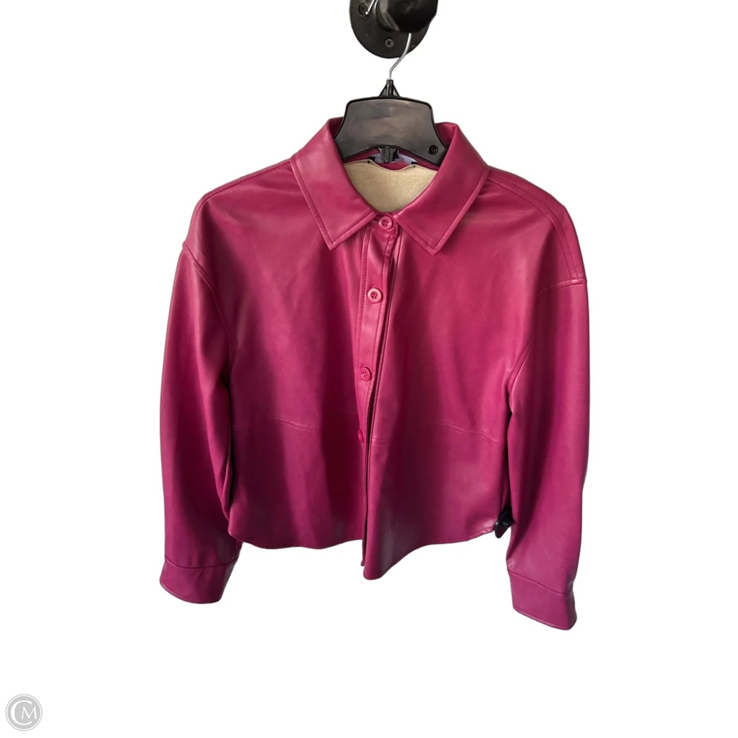 Jacket Shirt By 7 For All Mankind In Pink, Size: S