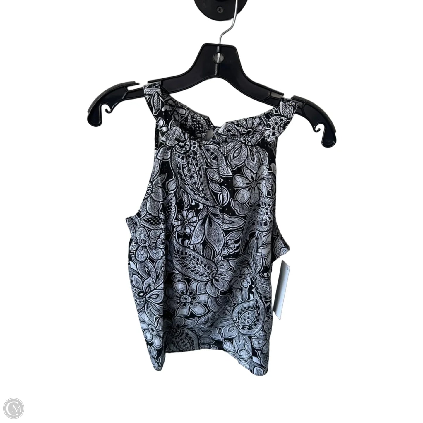Top Sleeveless By Talbots In Black & White, Size: Mp