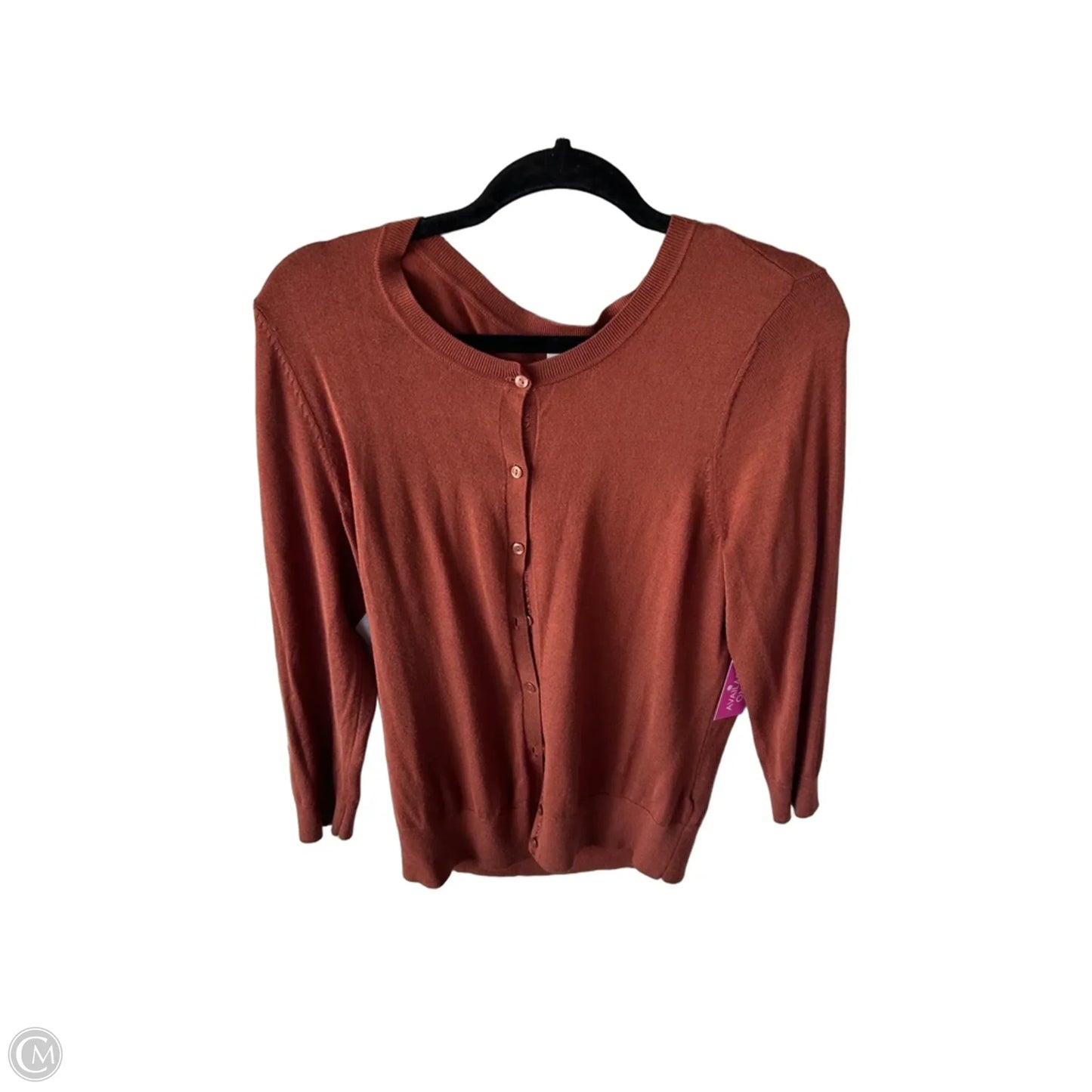 Sweater Cardigan By Halogen In Brown, Size: M
