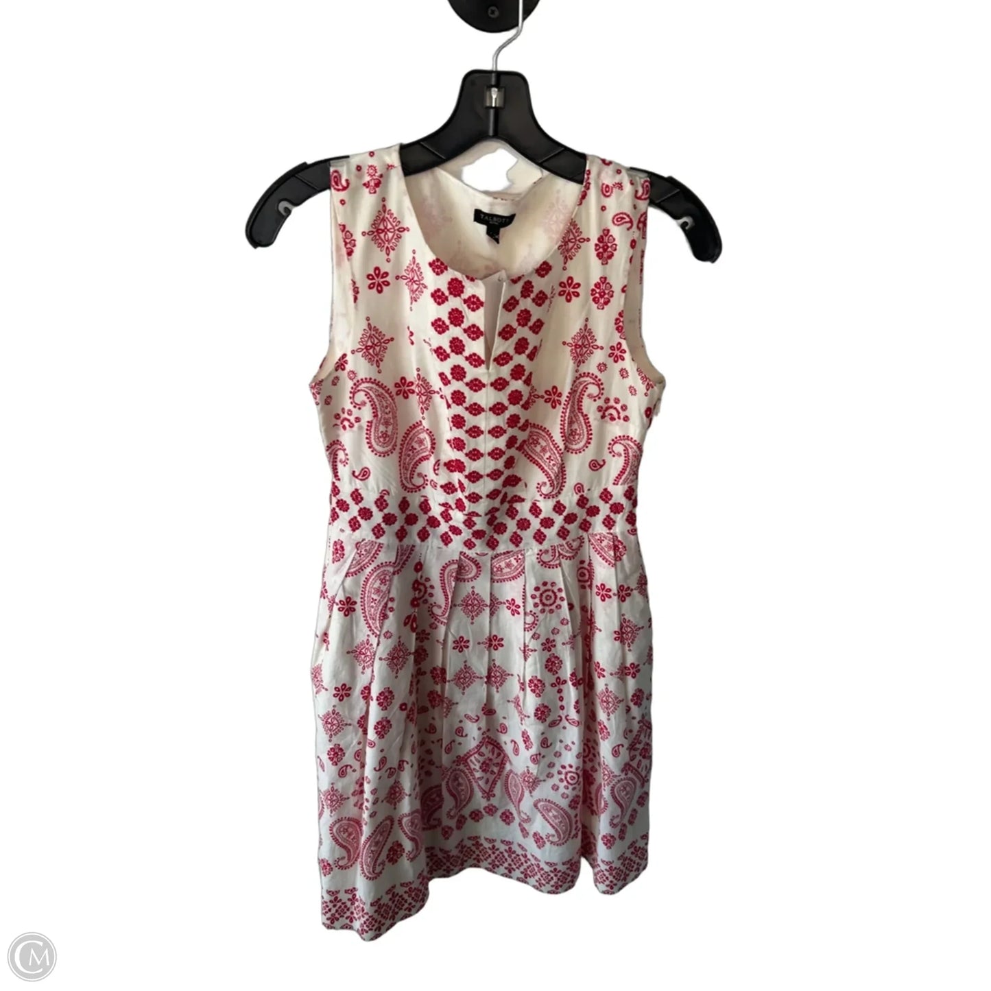 Dress Casual Short By Talbots In Cream & Red, Size: Xsp
