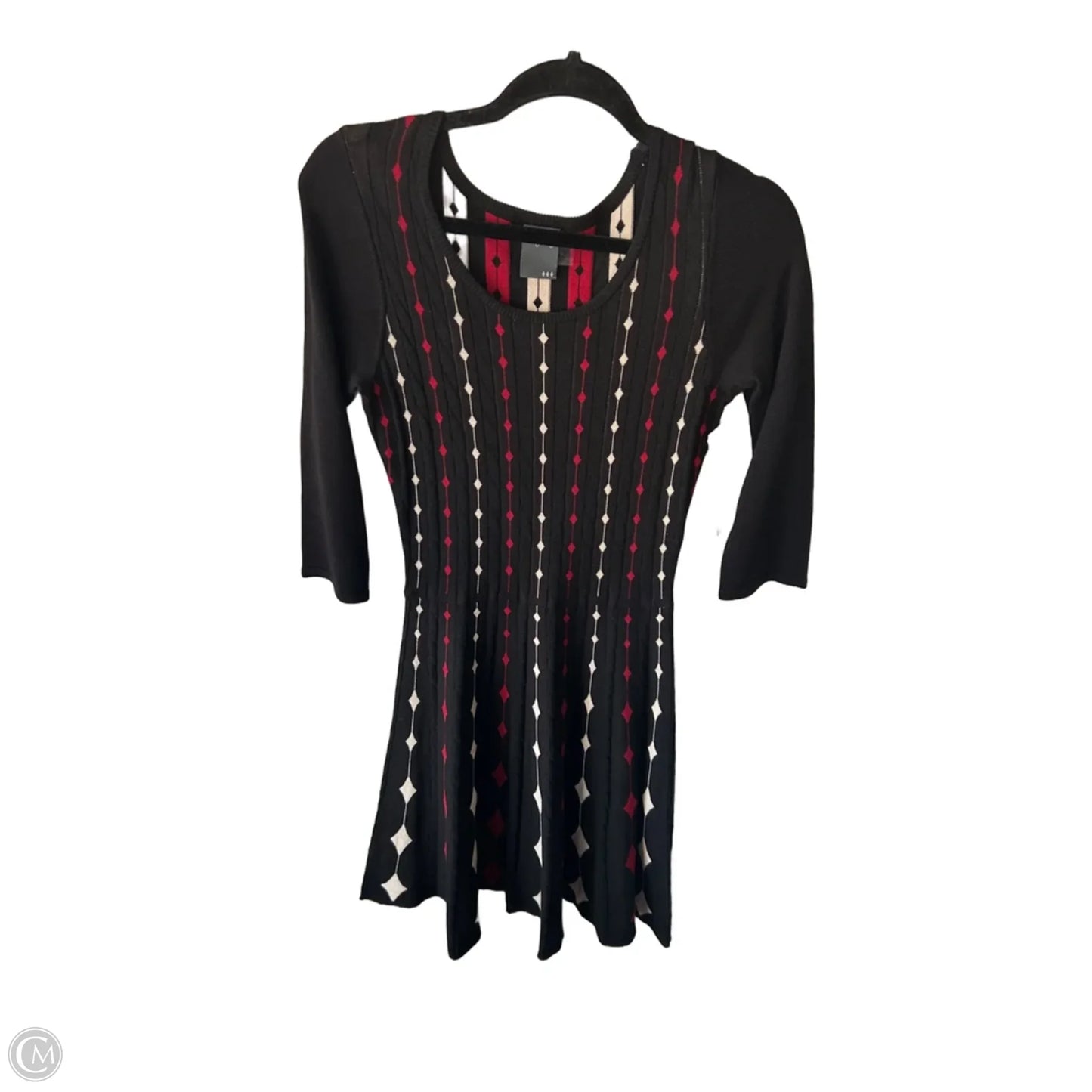 Dress Sweater By Gabby Skye In Black & Red, Size: S