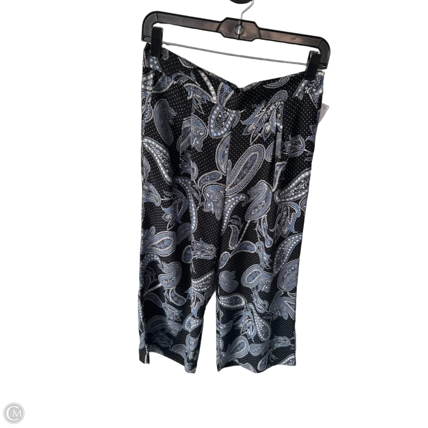 Pants Wide Leg By Ann Taylor In Black & Blue, Size: 8p