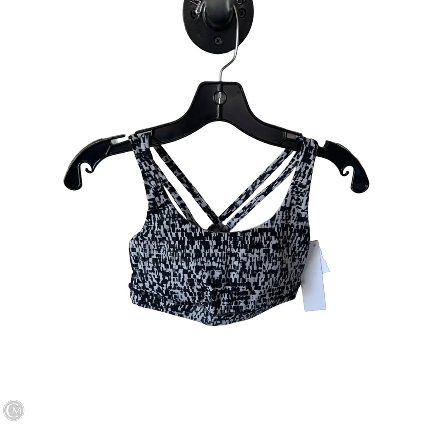 Athletic Bra By Lululemon In Black & Grey, Size: S