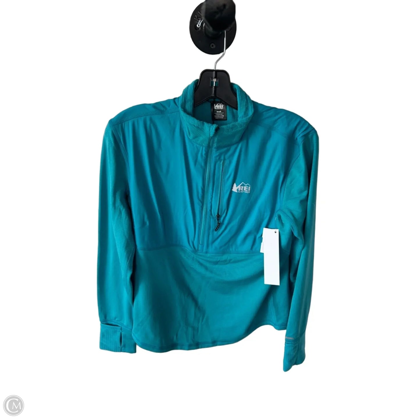 Athletic Top Long Sleeve Collar By Rei In Blue, Size: S