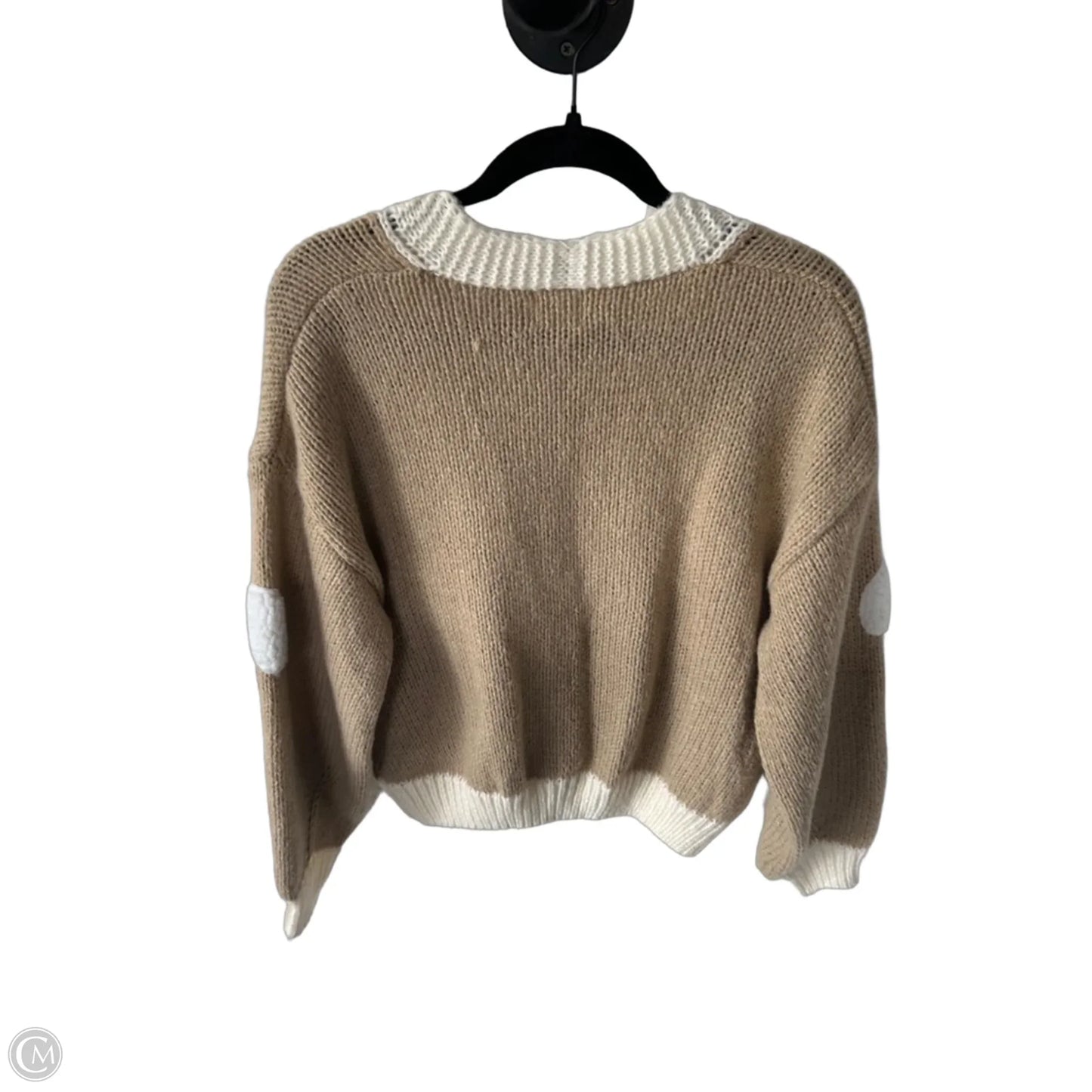 Sweater Cardigan By Luna Ivy In Tan, Size: Xs