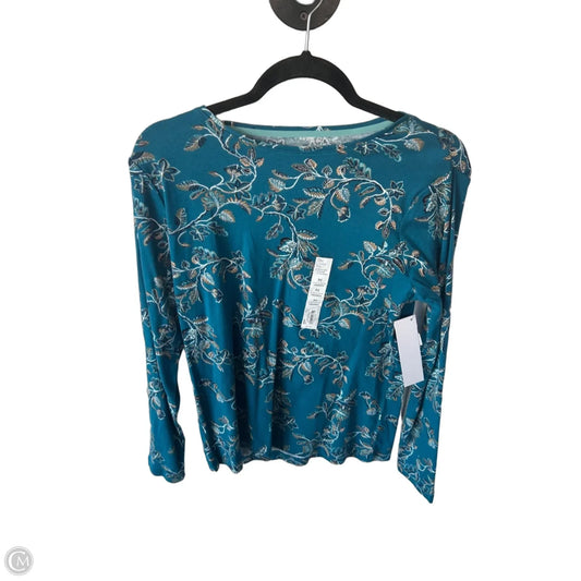 Top Long Sleeve Basic By Croft And Barrow In Blue, Size: M