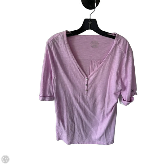 Top Short Sleeve By Chicos In Purple, Size: L