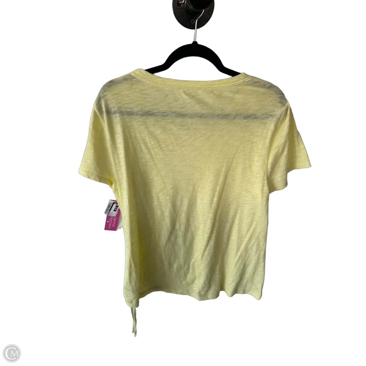 Top Short Sleeve By Talbots In Yellow, Size: L