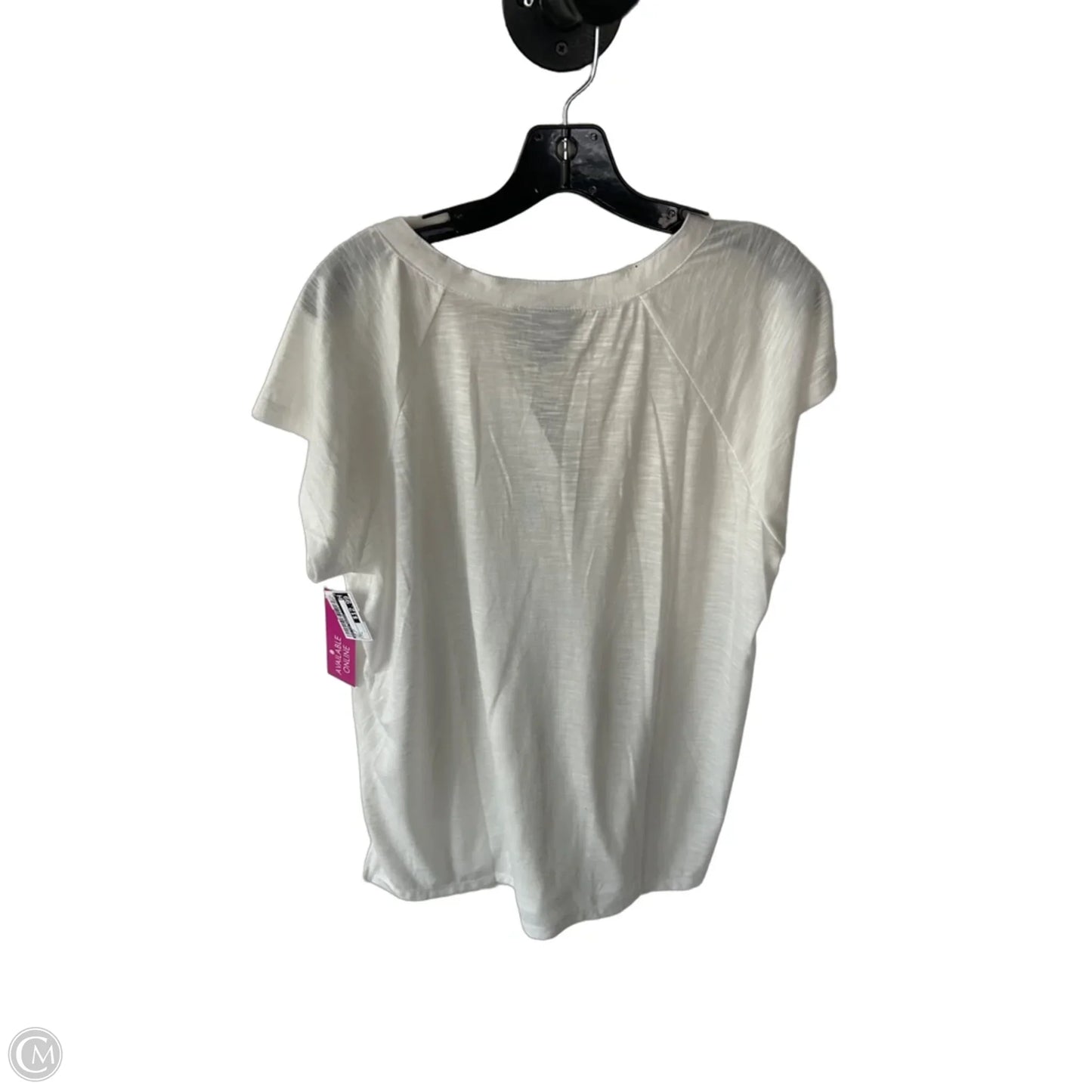Top Short Sleeve By Liv Los Angeles In White, Size: L