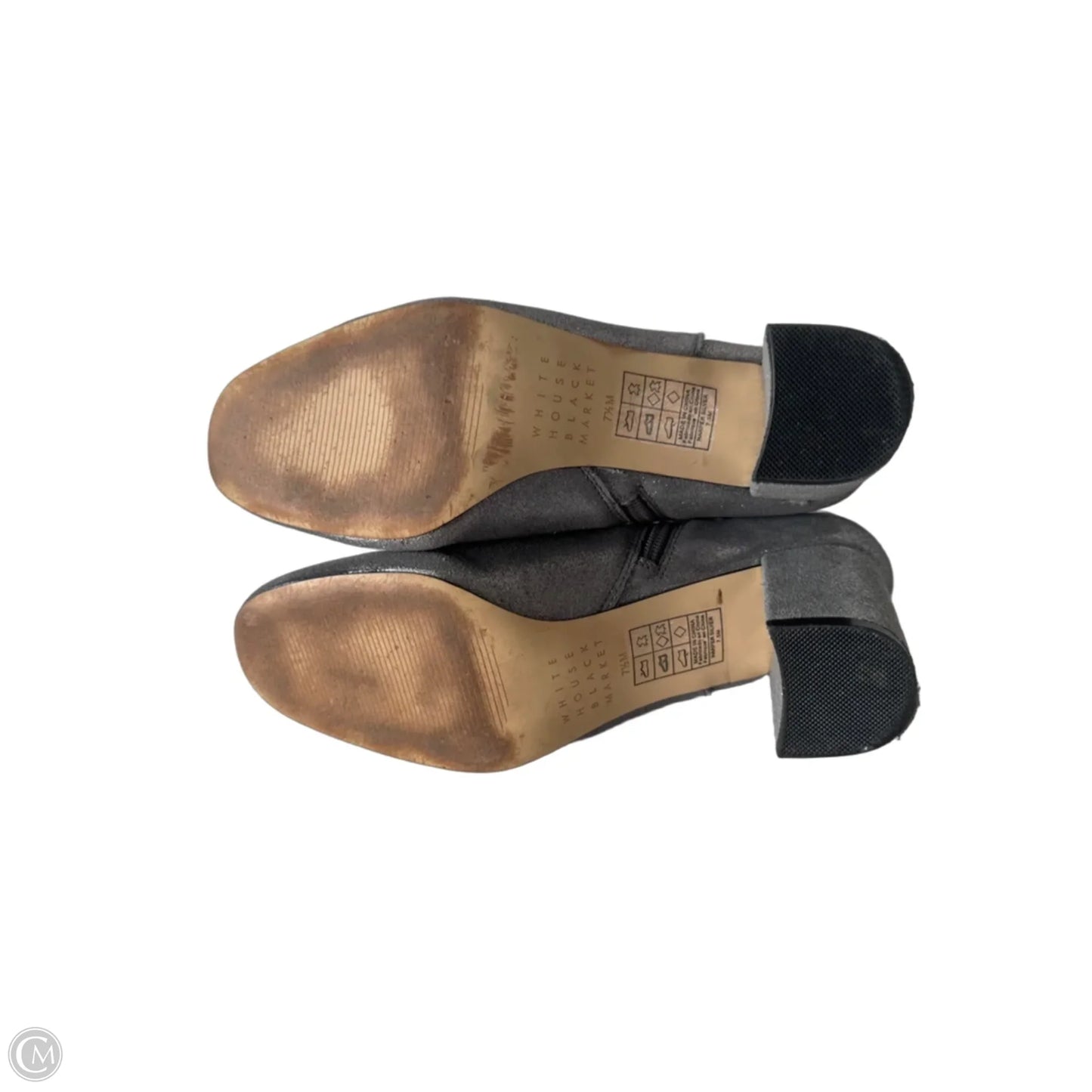 Boots Ankle Heels By White House Black Market In Silver, Size: 7.5
