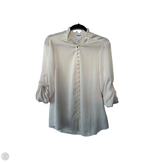 Top Long Sleeve By Express In Cream, Size: L