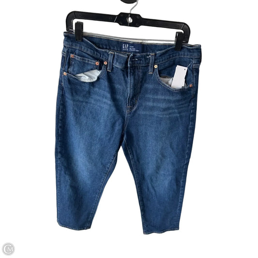 Jeans Straight By Gap In Blue Denim, Size: 10