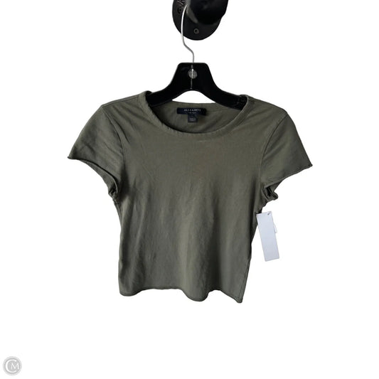 Top Short Sleeve Designer By All Saints In Green, Size: Xs