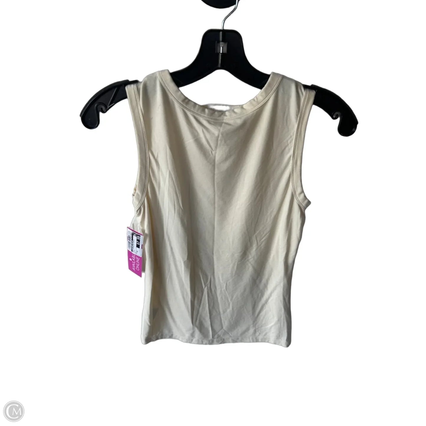 Top Sleeveless Basic By Clothes Mentor In Cream, Size: Xs