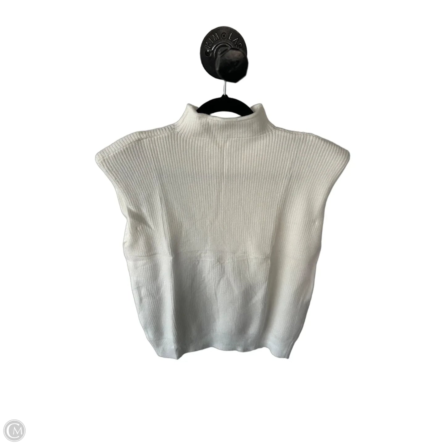 Vest Sweater By Cme In White, Size: M