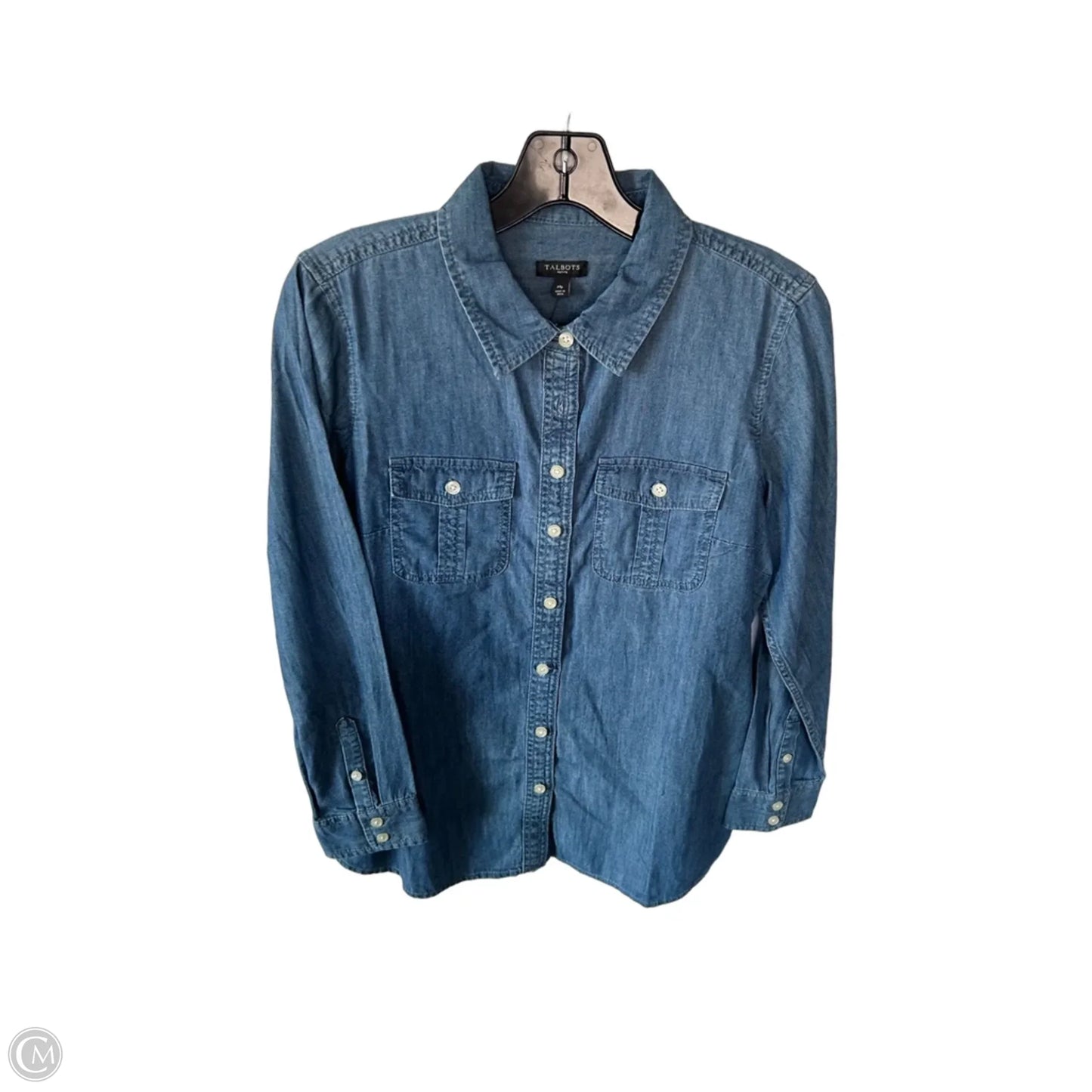 Top Long Sleeve By Talbots In Blue, Size: Mp
