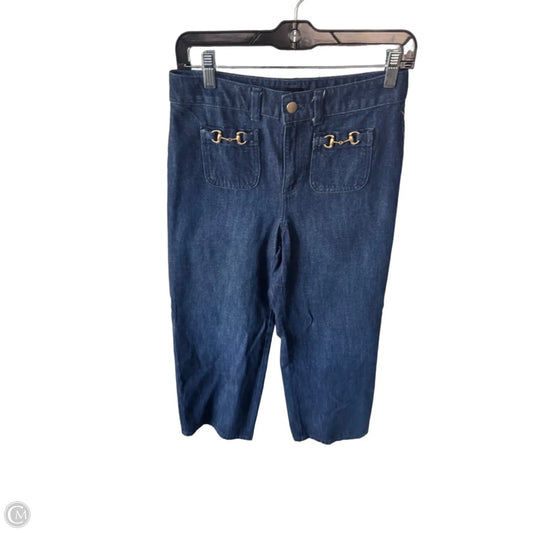 Jeans Wide Leg By Talbots In Blue Denim, Size: 2p
