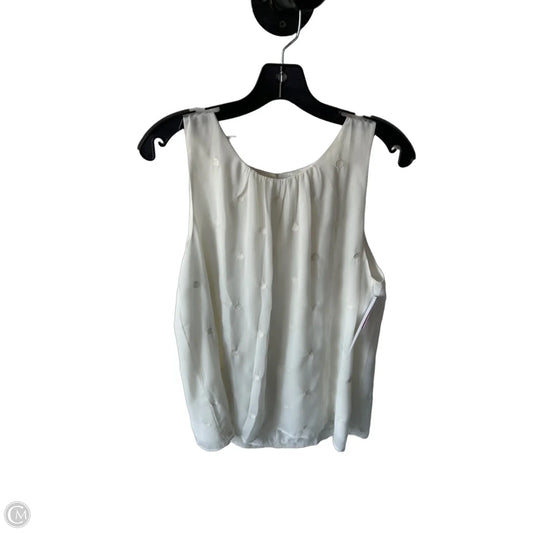 Top Sleeveless By Loft In Cream, Size: L