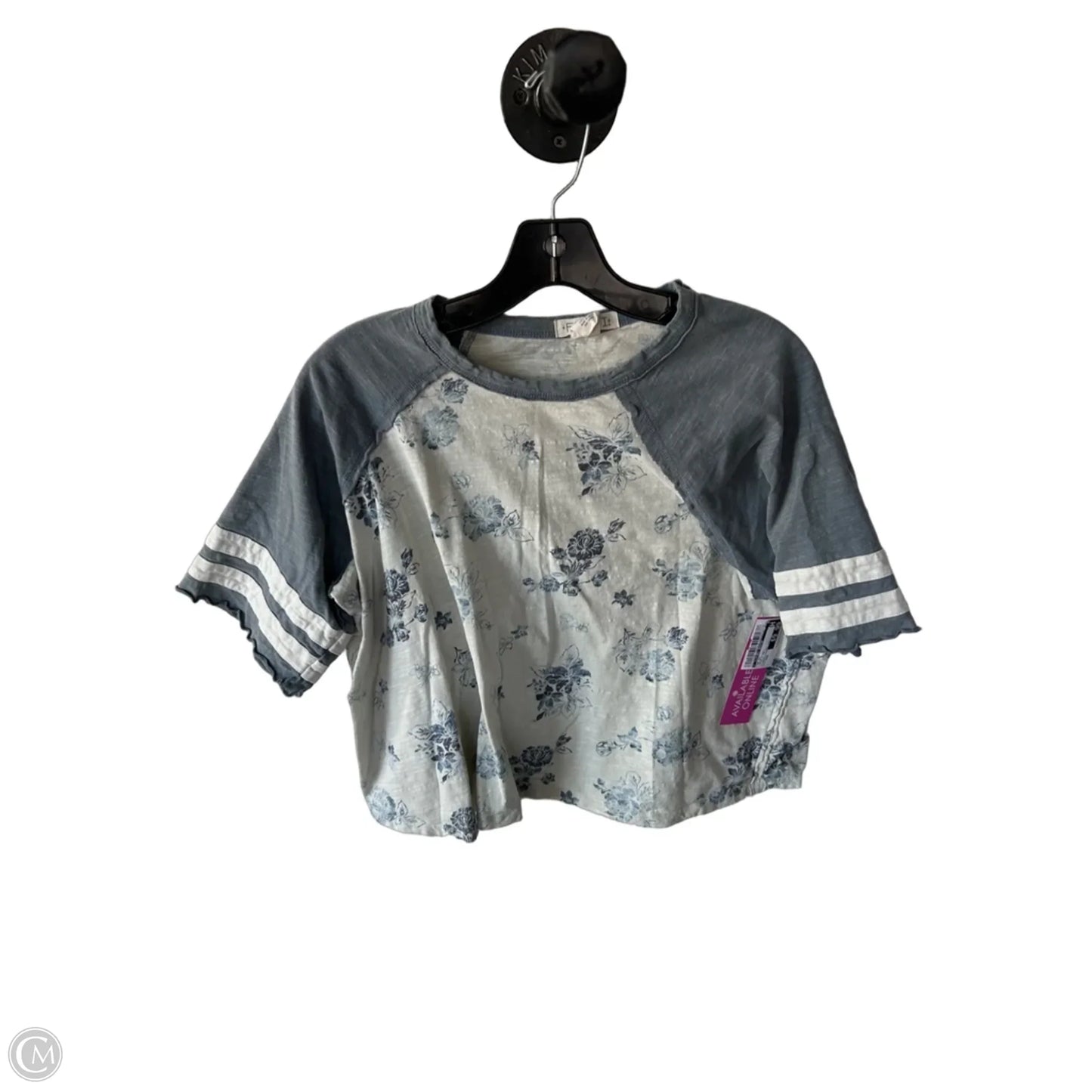 Top Short Sleeve By Clothes Mentor In Cream & Grey, Size: Xxs