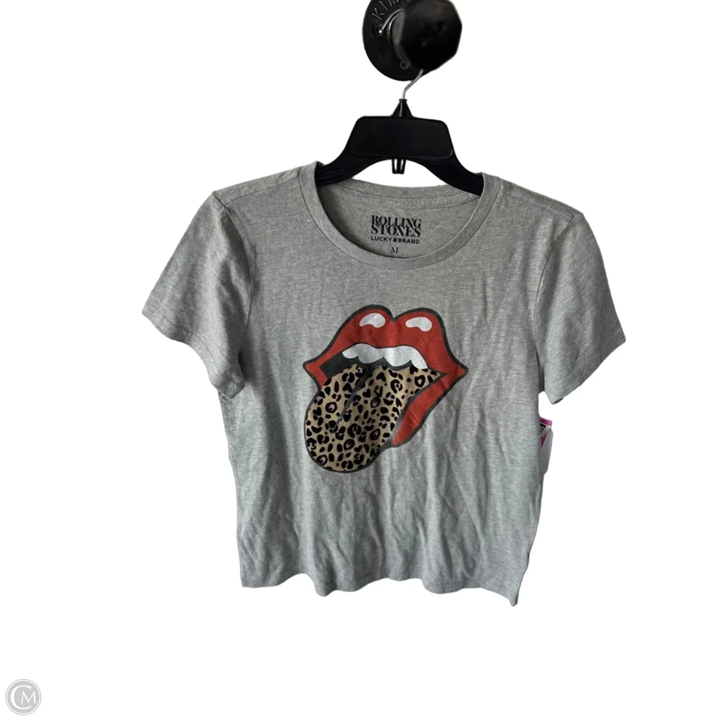 Top Short Sleeve Basic By Lucky Brand In Grey, Size: M