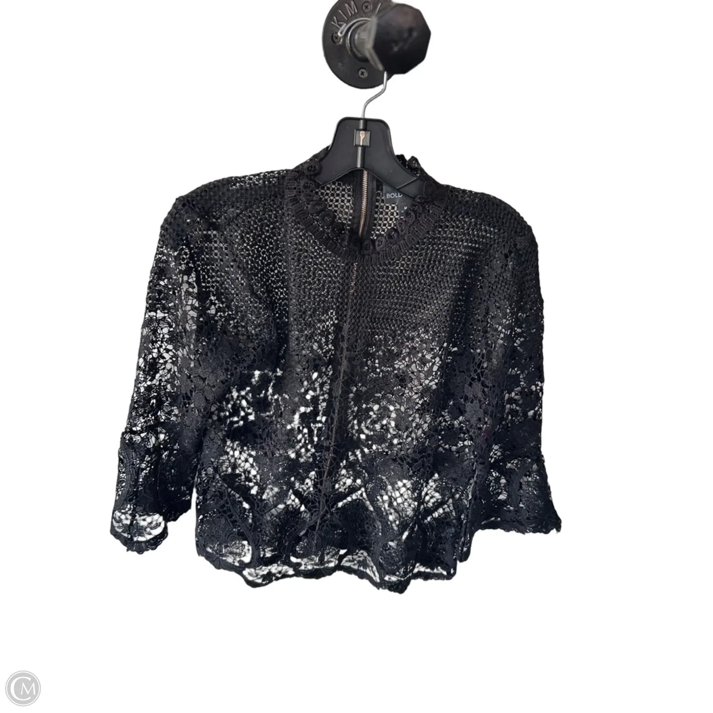 Top 3/4 Sleeve By Bold Elements In Black, Size: M