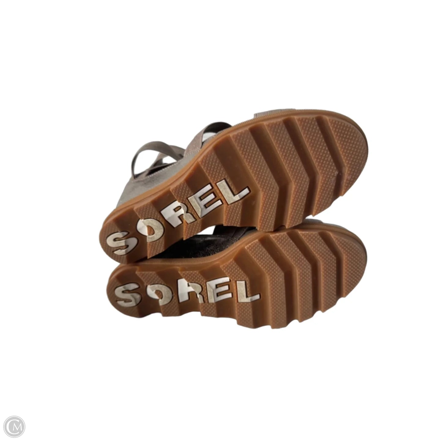 Sandals Heels Wedge By Sorel In Brown, Size: 7.5