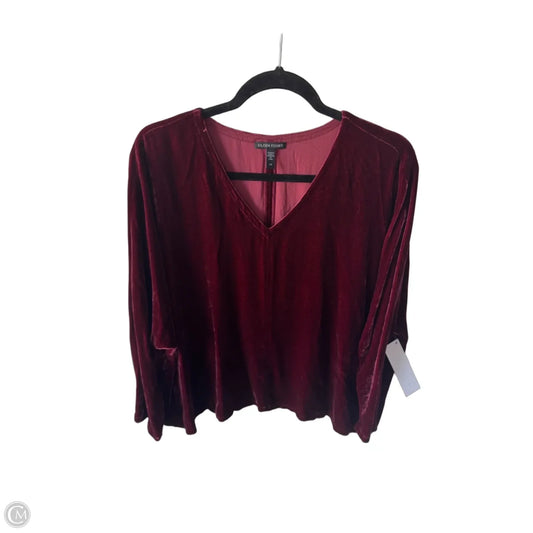 Top Long Sleeve By Eileen Fisher In Red, Size: L