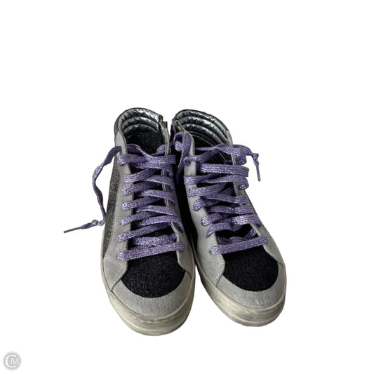 Shoes Sneakers By P448 In Black & Silver, Size: 8