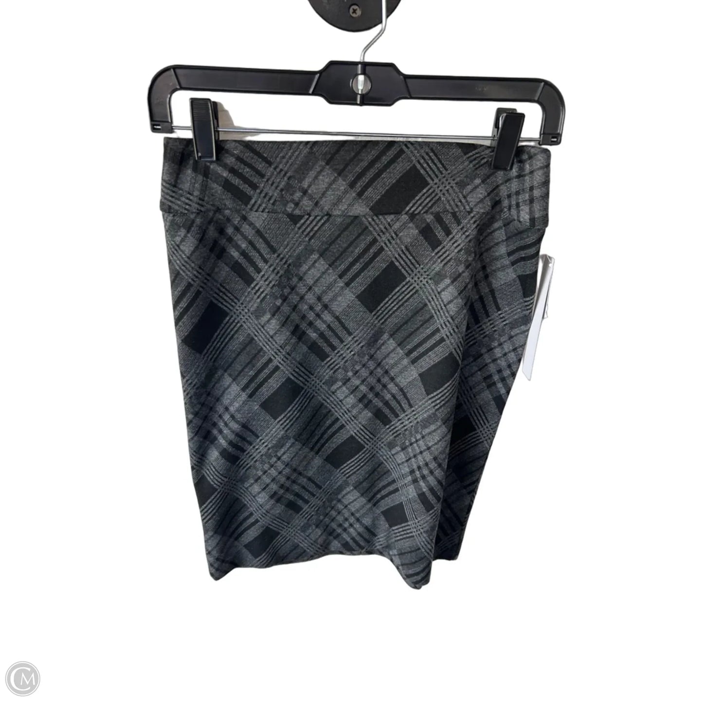 Skirt Mini & Short By Halogen In Black & Grey, Size: 0p