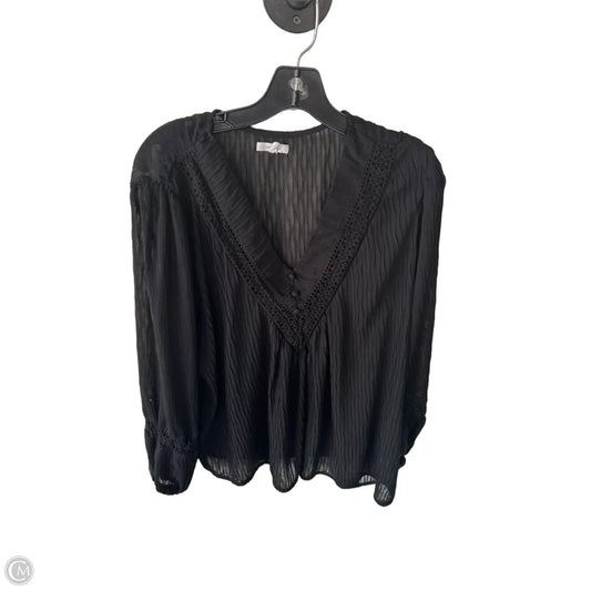 Top Long Sleeve By Maurices In Black, Size: L