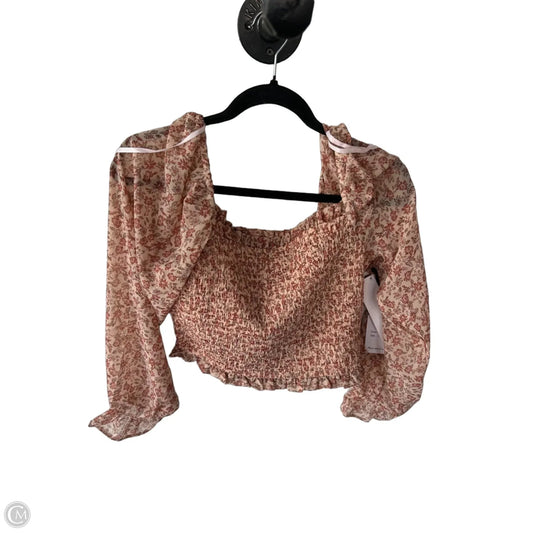 Top Long Sleeve By Japna In Orange, Size: L