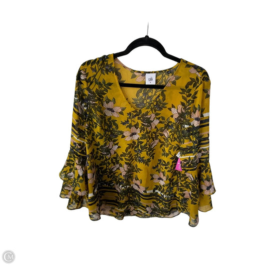 Top Long Sleeve By Cabi In Yellow, Size: M